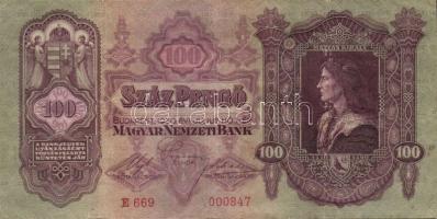 1930. 100P (11x) + 1932. 50P (2x) + 1936. 10P (2x) + 1960. 100Ft elő-és hátlapi nyomat kissé eltolód...