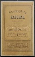 cca 1900 Kassa és környéke vászon katonai térkép nagyon szép állapotban / Kosice and environ canvas ...