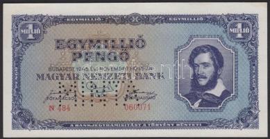 1945. 1.000.000P "MINTA" perforációval, sorszámozott T:I