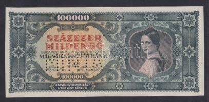 1946. 100.000MP "MINTA" perforációval, sorszámozott T:I