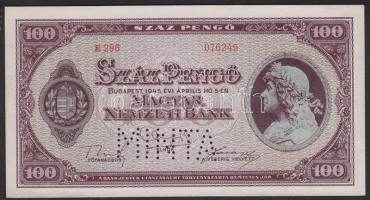 1945. 100P "MINTA" perforációval, sorszámozott T:I