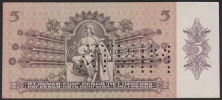 1939. 5P "MINTA" perforációval, sorszámozott T:I