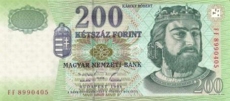 1998. 200Ft (3x) egymásutáni sorszámmal T:I-