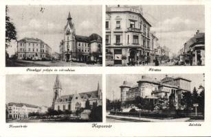 Kaposvár Pénzügyi palotával és a Kossuth térrel