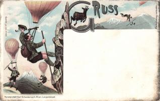 Mountaineers balloon litho