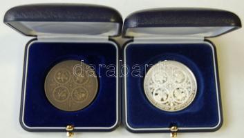 1996. "Millecentenárium" Ag (999) emlékérem 15,56g + Br változata T:PP,1 Díszdobozban!