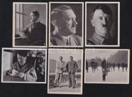 6 db FF Adolf Hitler Nagy-Németország gyűjtőkép; méretük 47 × 63 mm