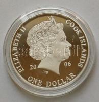 Cook-szigetek 2006. 1$ Ag "Ázsia történelme-Dalai Lama" T:PP tanúsítvánnyal!
