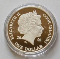 Cook-szigetek 2005. 1$ Ag "Ázsia történelme-Első Japán Alkotmány" T:PP tanúsítvánnyal!