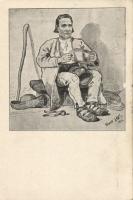 Hungarian folklore, pot repairman s: Pándy Lajos