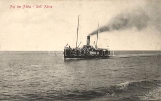 Steamship on the Adriatic Sea