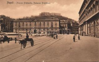 Naples, Napoli; Piazza Plebiscito, Palazzo Prefettura /  square, palace