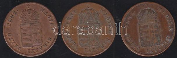 1848. 1kr (3x) T:2/3