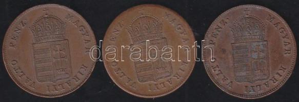1848. 1kr (3x) T:2,2-