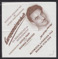 1963 Papp László Európa-bajnoki címmeccsét reklámozó papírszalvéta / Advertising napkin for the European Cup match of Laszló Papp