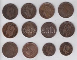 Olaszország 1861-1894. 5c (2x) + 10c (10x) T:3,3+