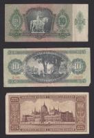 Vegyes magyar bankjegy (10x) és külföldi / magyar érem (15x) tétel T:vegyes