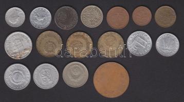 Vegyes magyar bankjegy (10x) és külföldi / magyar érem (15x) tétel T:vegyes