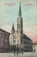 Budapest XIII. Huba utcai Kármelita templom órásüzlettel és söntéssel (EB)