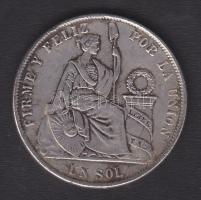 Peru 1869. 1S Ag T:3+ pici ph