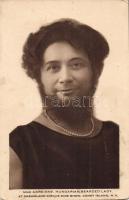 Adreinne, Hungarian bearded lady at Dreamland Circus Side Show, Coney Island (fa)