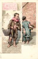 Street kids in Naples litho s: Barone