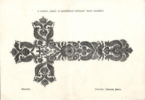 Pattern of a Hungarian Catholic priestly gown folding card (EB)