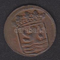 Holland Kelet-India/Egyesült Kelet-Indiai Társaság 1754. 1 Duit T:3 + tanúsítvány!