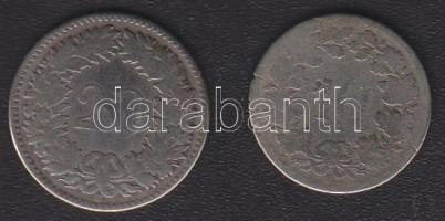 Svájc 1851BB 10R Ag (Billon) T:4  + 1850BB 20R Ag (Billon) T:3