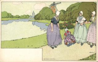 Dutch folklore, Middelburg litho s: H. Cassiers