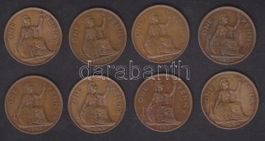 Nagy-Britannia 1937-1948. 1p "George VI." (8x) Br T:2,3