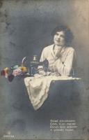 Sewing lady photo