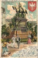 Frankfurt Wilhelm I monument litho (Rb)