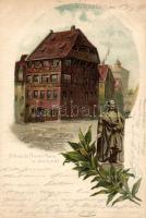 1898 Nürnberg Dürer house litho