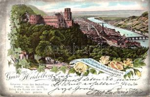1897 Heidelberg castle litho (EK)