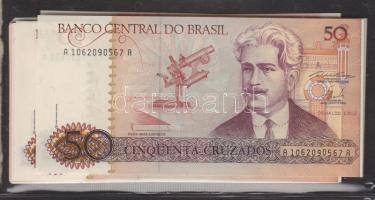 Brazília 1981-89. 50C (3x), 100C (2x), 100C (4x), 500C (6x), 1000C (3x), 5000C (4x), 10000C (3x) T:I összesen 25db!