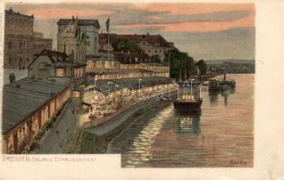 Dresden Helbig´s Establishment hold to light litho s: Paul Hey