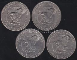 USA 1971D-1974D. 1$ (4x) T:2