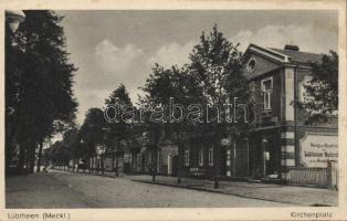Lübtheen Church square with the press office of the Lübtheener Nachrichten