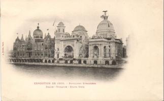 Paris Expo 1900 pavilions of Italy, Turkey and the USA (Rb)