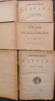 1880-1884  2 db Szent István Társulat naptára + 1928 Tolnai Világlexikona XII. kötet térképpel és képmellékletekkel