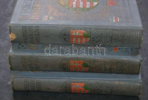 1913 Politikai Magyarország - Magyarország Története 3 kötetben, szép állapotban, Anonymus Könyvkiad...