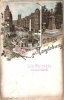 1899 Magdeburg with Hasselbach square litho