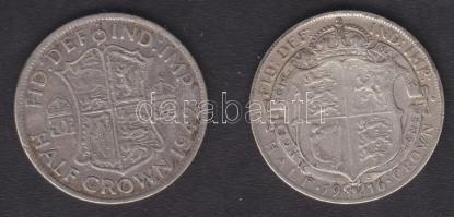 Nagy-Britannia 1916. 1/2C + 1942. 1/2C Ag T:3