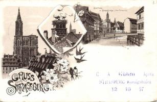 1897 Strasbourg with Zionskirche litho