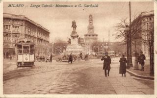 Milan Largo Cairoli with Garibaldi statue (fa)