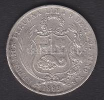 Peru 1869. 1S Ag T:3