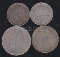 1879. 1Ft + 1891. 1K + 1896. 1K "Millenium" + 1929. 2P Ag T:3