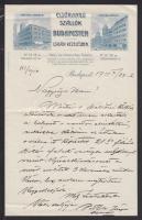 1910 Hotel Adria és Hotel Rémi réznyomatos fejléces hotelszámla