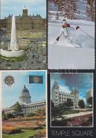 300 db nagyrészt használatlan, színes modern Külföldi Városképes lap, közte néhány üdvözlőlap / 300 ...